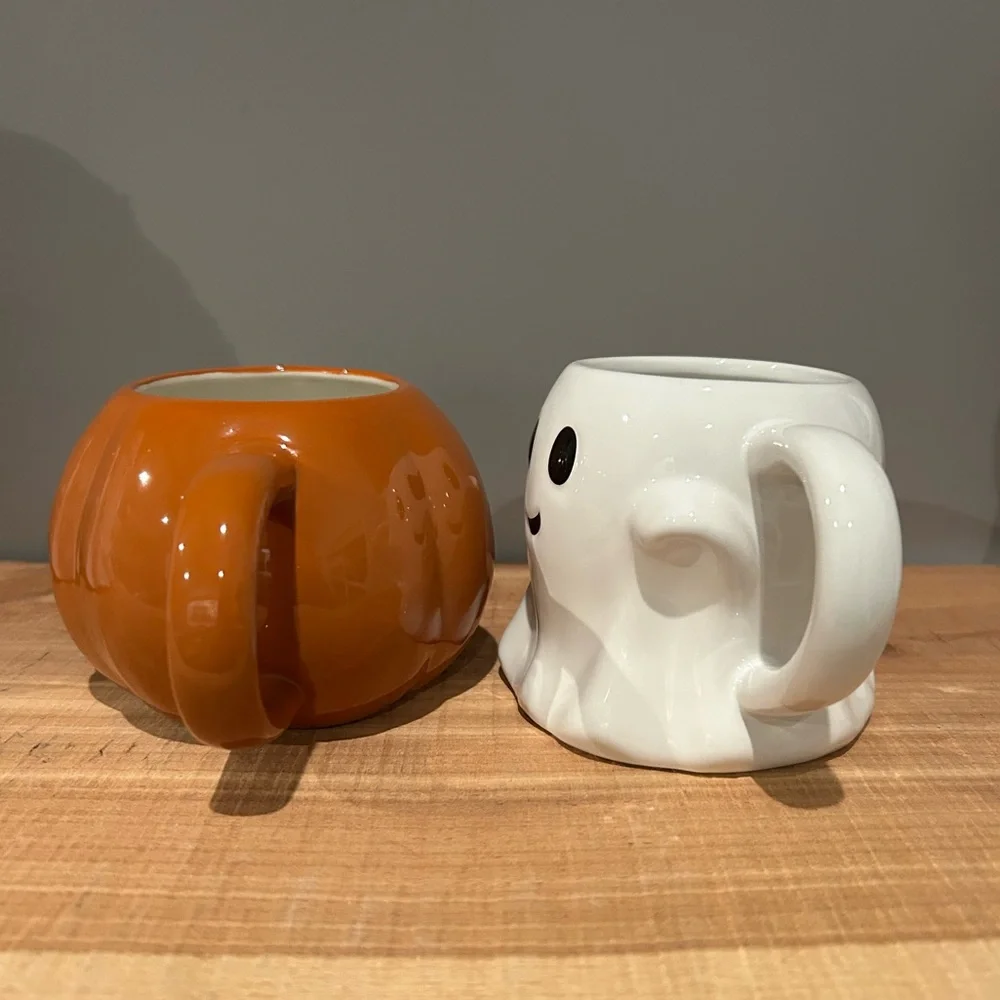 Target Halloween Ghost & Pumpkin Mug Set